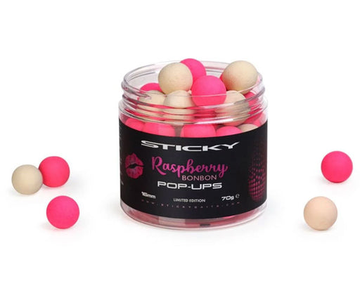 Sticky Baits Raspberry BonBon Pop-Ups - 16mm