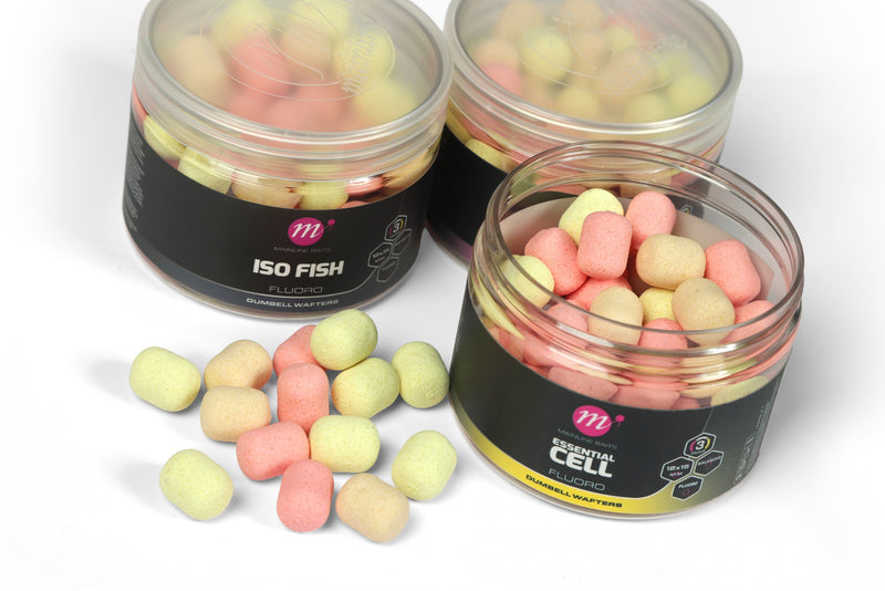 Mainline Baits Fluoro Dumbell Wafters 12x15mm PYW Mix
