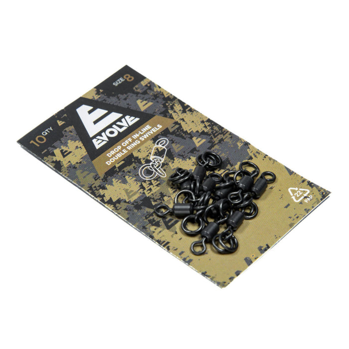Evolve Tackle Drop Off In-Line Double Ring Swivels