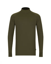 Korda Mock Neck Thermal LS Shirt Olive Green