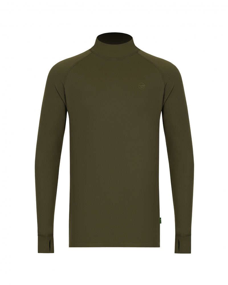 Korda Mock Neck Thermal LS Shirt Olive Green