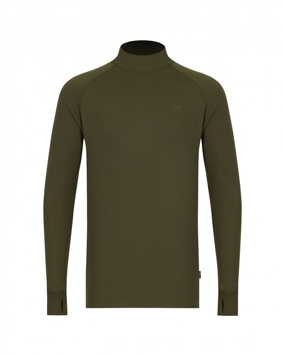 Korda Mock Neck Thermal LS Shirt Olive Green