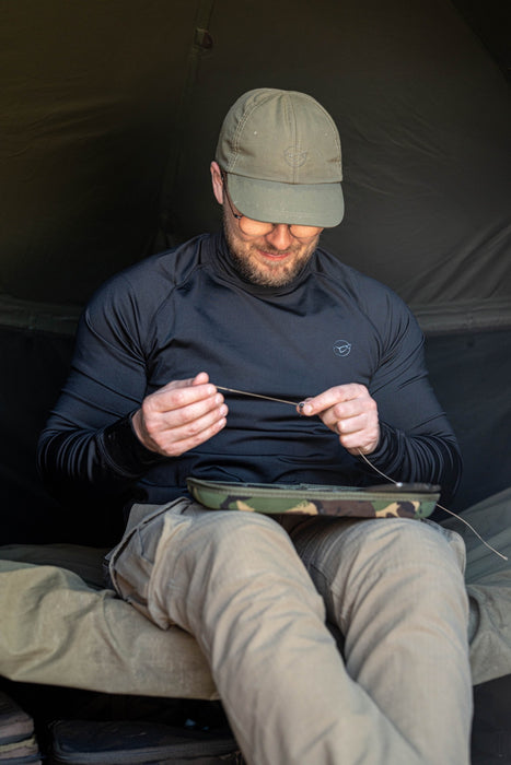 Korda Mock Neck Thermal LS Shirt Black