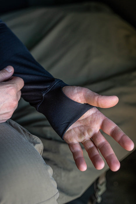 Korda Mock Neck Thermal LS Shirt Black