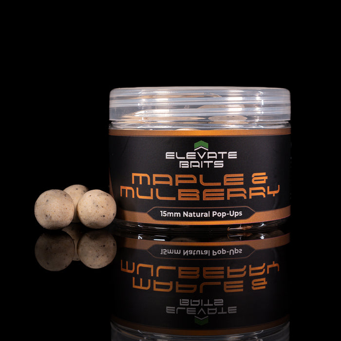 Elevate Baits Maple and  15mm Natural Pop Ups