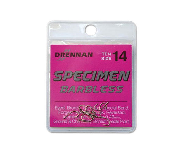 Drennan Specimen Barbless Hooks