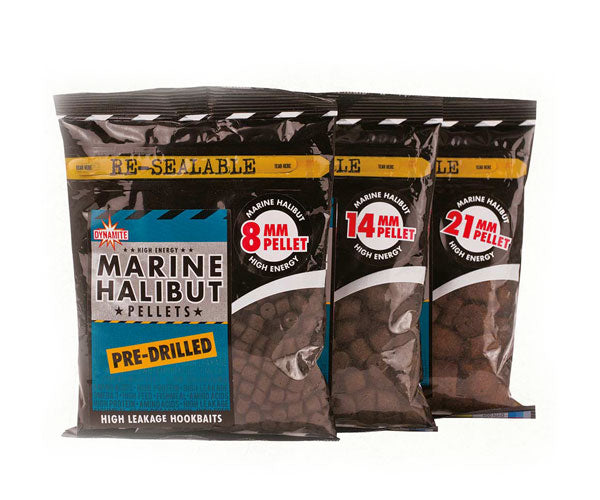 Dynamite Marine Halibut Pellets Pre-Drilled 350g