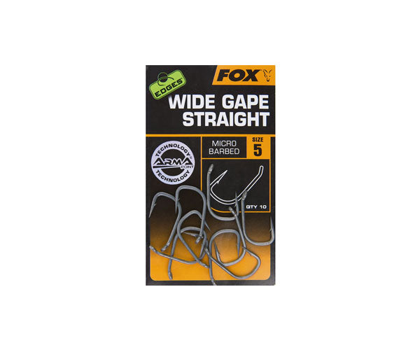 Fox Edges Wide Gape Straight Hooks